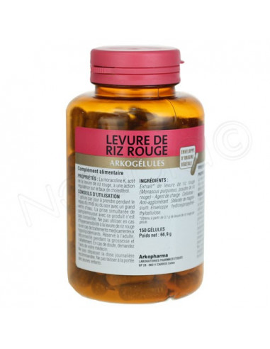 Arkogélules Levure de Riz Rouge Cholestérol. Boite 150 gélules