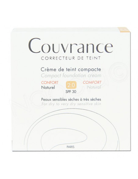 Couvrance Crème de Teint Compacte Confort. Poudrier 10g Plus houppette et miroir