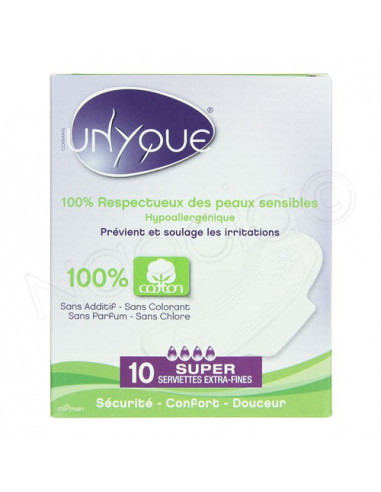 Unyque Serviettes Extra-Fines 100% coton x10