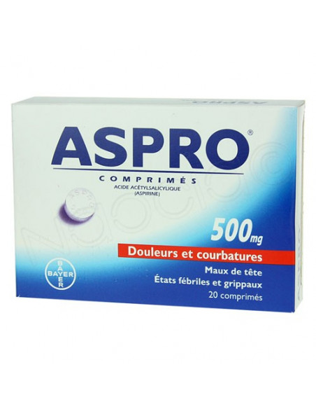 Aspro 500mg 36 comprimés effervescents