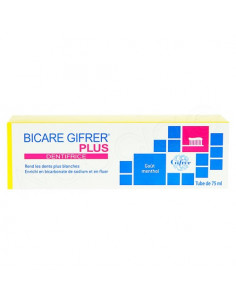 Bicace Gifrer plus dentifrice dents blanches goût menthol tube 75ml 2