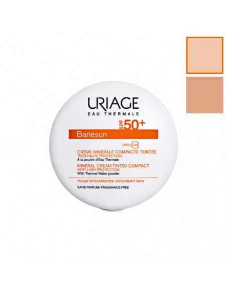 Uriage Bariésun Crème Minérale Compacte Teintée SPF50Plus. 10g - peaux intolérantes