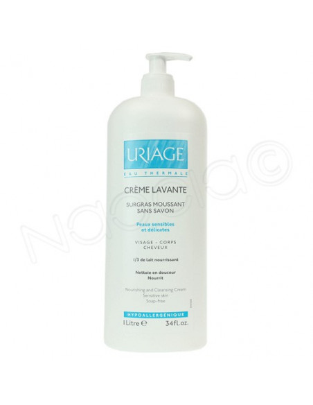 URIAGE Crème lavante surgras moussant sans savon visage corps cheveux Peaux sensibles Uriage - 2