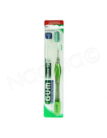 Gum 471 Brosse à dents Micro Tip Sunstar Plus capuchon Sunstar - 4