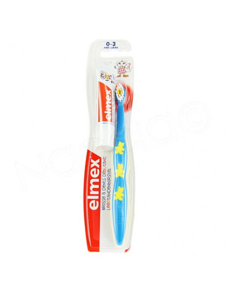 Elmex Brosse à dents débutant 0-3 ans Plus Dentifrice enfant 12ml 0-6 ans.