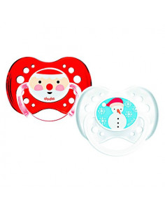 Dodie Édition Limitée Noël Sucettes Anatomiques Plus18m. x2