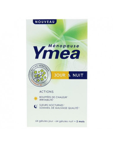 Yméa Ménopause Jour & Nuit Double Action. 128 gélules