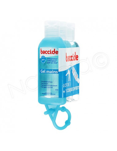 Baccide Gel Mains Hydroalcoolique. Lot 3x30ml Plus Coque offerte - offre spéciale Baccide