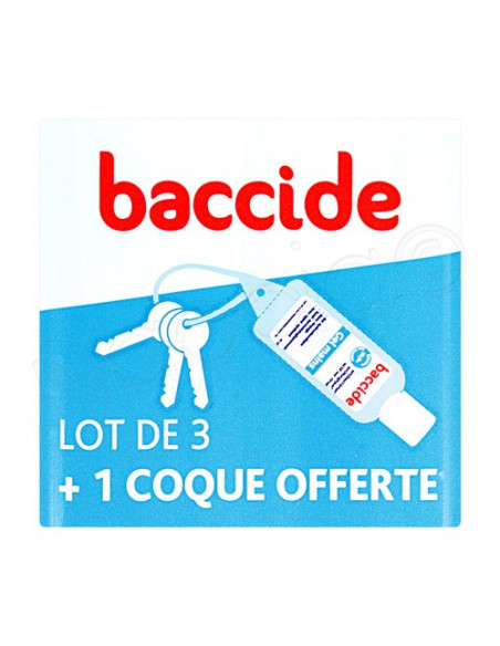 Baccide Gel Mains Hydroalcoolique Lot 3x30ml + Coque offerte Cooper - 2