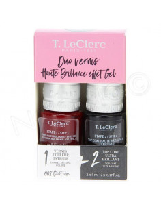 T.LeClerc Duo Vernis Haute Brillance Effet Gel. 2x5ml 2