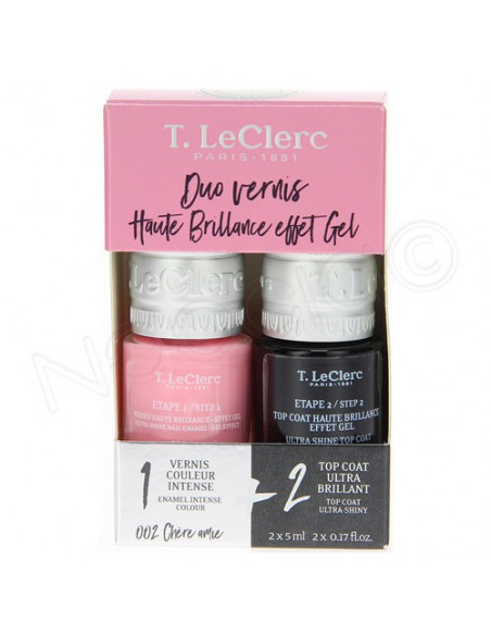 TLeClerc Duo Vernis Haute Brillance Effet Gel 2x5ml T. Leclerc - 4