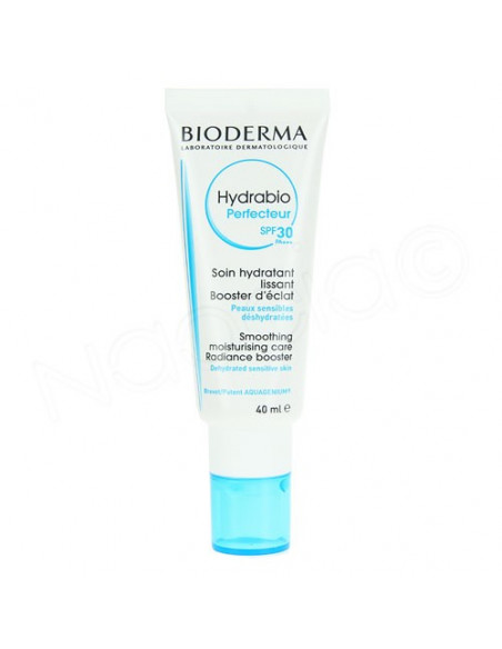 Bioderma Hydrabio Soin hydratant lissant booster d'éclat SPF 30 peaux sensibles déshydratées 40ml