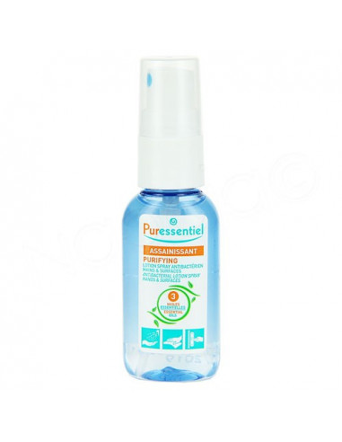 Puressentiel Assainissant 3 Huiles Essentielles Lotion Spray Antibactérien Mains & Surfaces