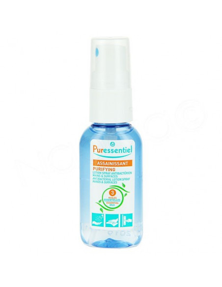 Puressentiel Assainissant 3 Huiles Essentielles Lotion Spray Antibactérien Mains & Surfaces