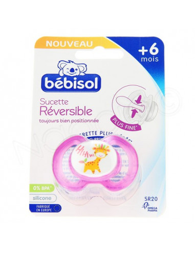 Bébisol Sucette Réversible silicone +6 mois x1 Bébisol - 1