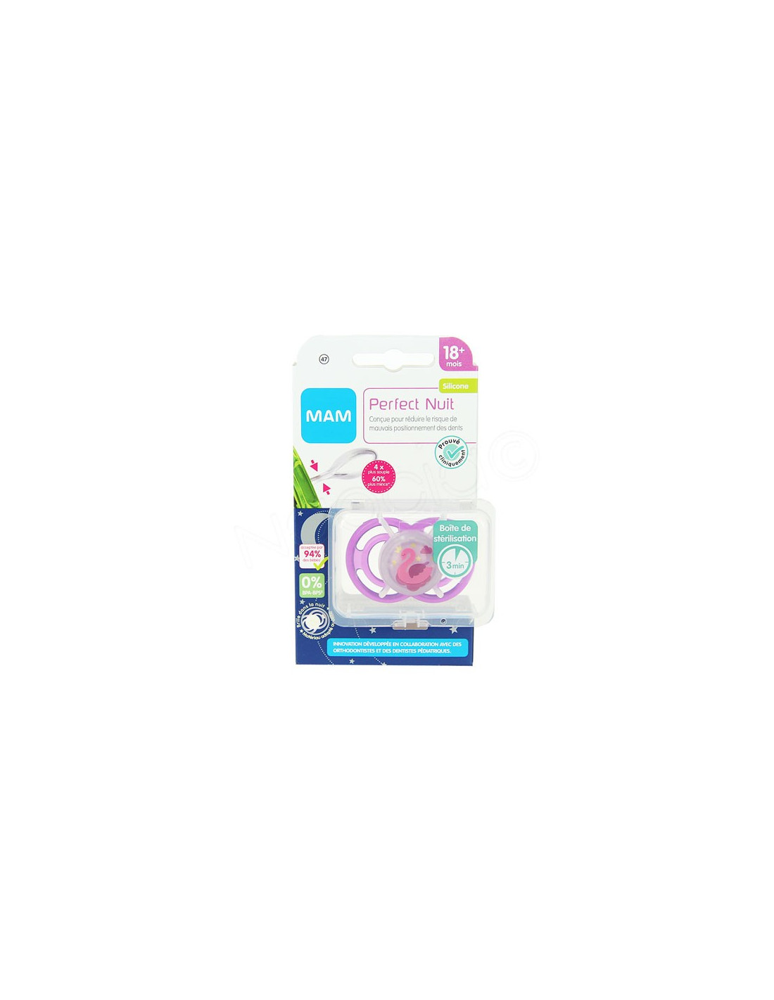 MAM Perfect Ciuccio Dento-Flex 6-16 Mesi – Set 4 Pezzi, Con Contenitori Sterili Per Trasporto, Per Bambini Da 6 Mesi