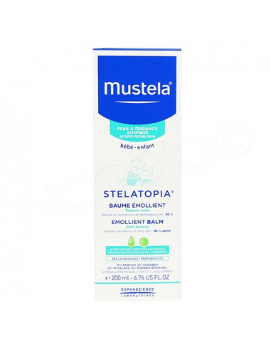 Mustela Stelatopia Baume émollient hydrate et apaise Flacon pompe 300ml