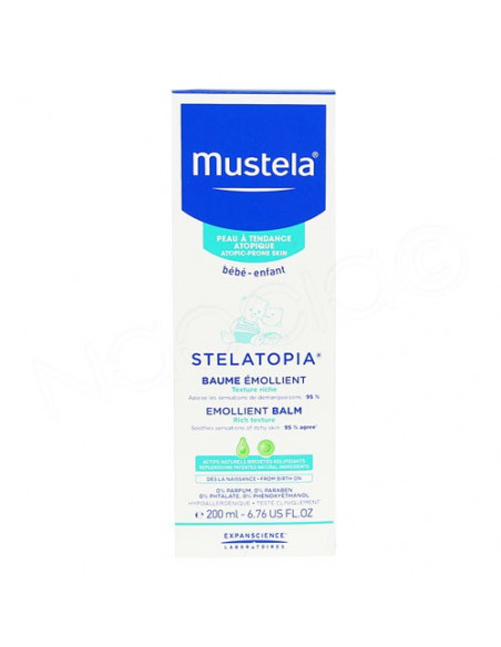 Mustela Stelatopia Baume émollient hydrate et apaise Flacon pompe 300ml