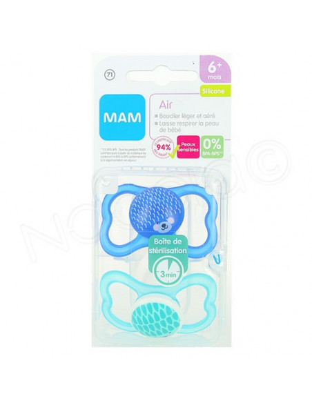 MAM Air Sucette Silicone 6m+ x2 Mam - 2