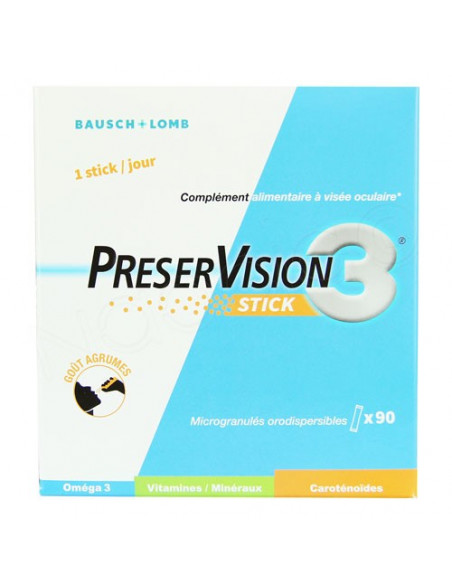 Preservision 3 Stick Microgranulés Orodispersibles Bausch & Lomb - 2