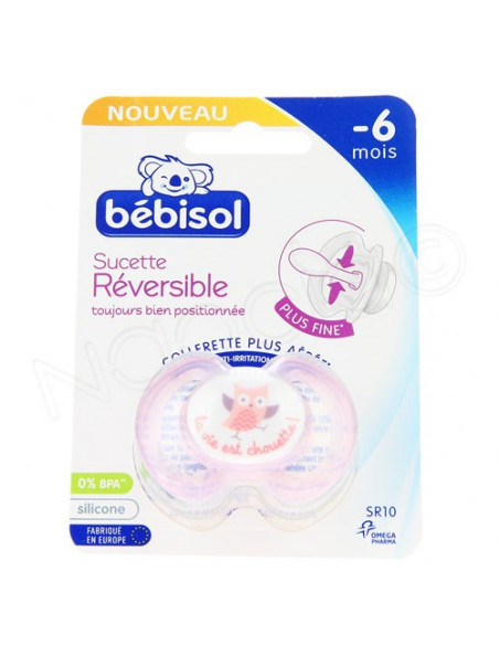 Bébisol Sucette Réversible silicone -6 mois x1 Bébisol - 1