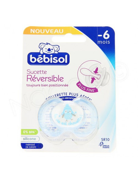 Bébisol Sucette Réversible silicone -6 mois x1 Bébisol - 2