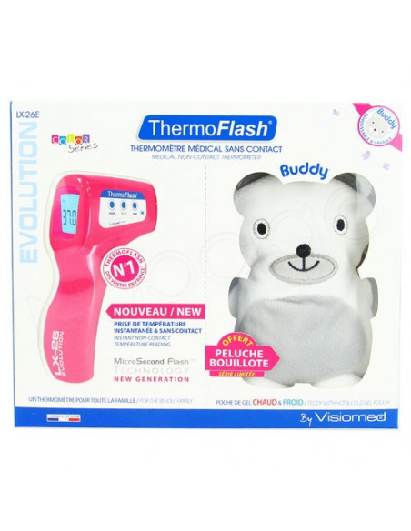 ThermoFlash Thermomètre Sans Contact Evolution LX-26E + Peluche Offerte  - 2
