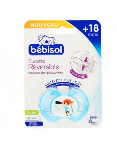 Bébisol Sucette Slim Réversible silicone +18 mois x1 Bébisol - 1