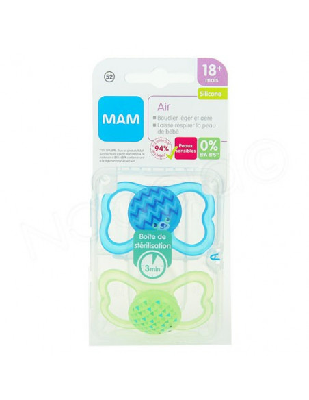 MAM Air Sucette Silicone 18m+ x2 Mam - 2