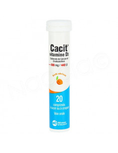 Cacit vitamine D3 500mg/440 UI. Boite de 60 comprimés à sucer ou croquer 2