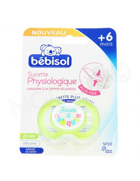 Bébisol Sucette Physiologique silicone +6 mois x1 Bébisol - 2
