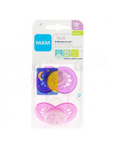 MAM Nuit Sucettes 18 mois+ x2 sucettes Mam - 1