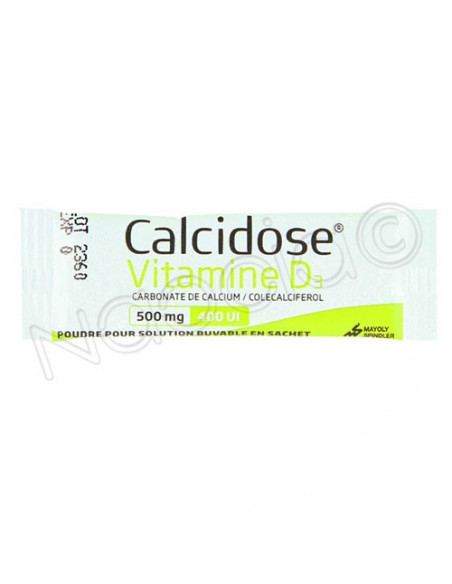 Calcidose vitamine D3 500 mg/400 UI Poudre en sachet 60  - 2