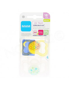 MAM Air Nuit Sucette Silicone 18m+ x2 sucettes Mam - 1 2