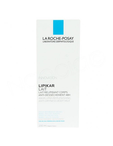 Lipikar Lait Relipidant Corps Anti-dessèchement 48h Nouvelle formule La Roche Posay - 2