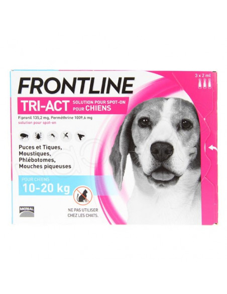 Frontline Tri-Act Chiens 40-60kg. 3 pipettes 6ml