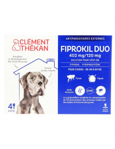 Clément thékan Fiprokil Duo Spot on Antiparasitaires Chat et chien. Pipettes 2