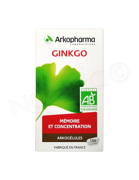 Arkogélules Ginkgo Bio Mémoire et Concentration Arkopharma - 2