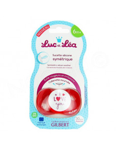 Luc et Léa Sucette Silicone Symétrique 6mPlus 2