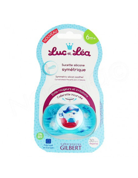 Luc et Léa Sucette Silicone Symétrique 6m+ Gilbert - 4
