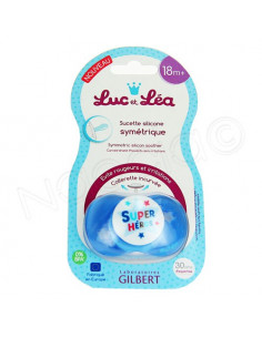 Luc et Léa Sucette Silicone Symétrique 18mPlus