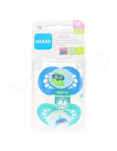 MAM Décor Sucette Anatomique Silicone 18m+ x2 sucettes Mam - 3