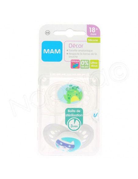 MAM Décor Sucette Anatomique Silicone 18m+ x2 sucettes Mam - 4