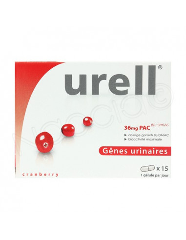 Urell Gênes Urinaires Cranberry. Boite 15 gélules