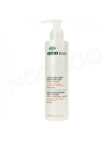 NUXE BODY Lait fluide Corps hydratant 24h. Flacon 200ml