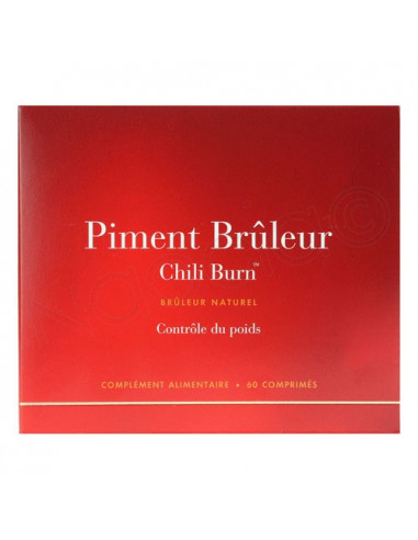 Piment Brûleur Chili Burn Contrôle du poids. Boite 60 comprimés