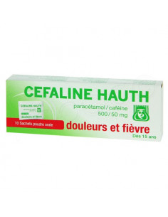 Cefaline Hauth Douleurs et Fièvre. 10 sachets poudre orale