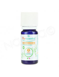 Puressentiel Huile Essentielle Bio Citronnelle de Java - Cymbopogon Winterianus. Flacon 10ml