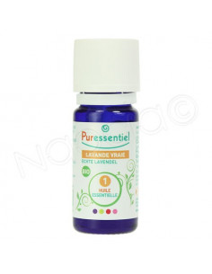Puressentiel Huile Essentielle Lavande Vraie Bio - Lavandula Angustifolia. Flacon 10ml