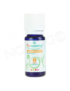 Puressentiel Huile Essentielle Bio Menthe Poivrée. Flacon 10ml